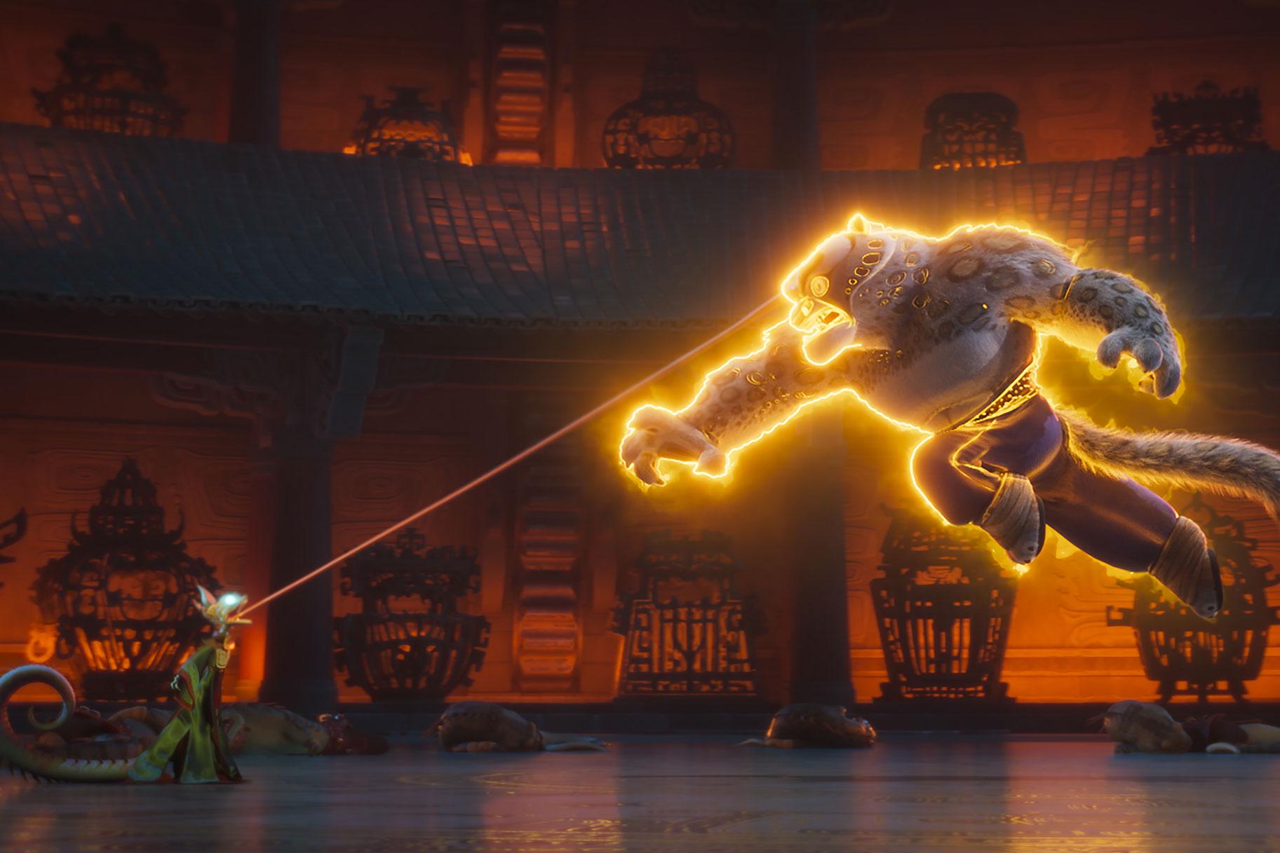 The Chameleon stealing the powers of Tai Lung.